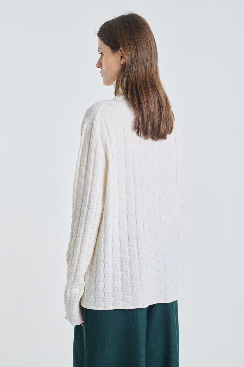Light ivory extra fine merino pullover