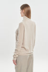 Beige premium cashmere turtleneck