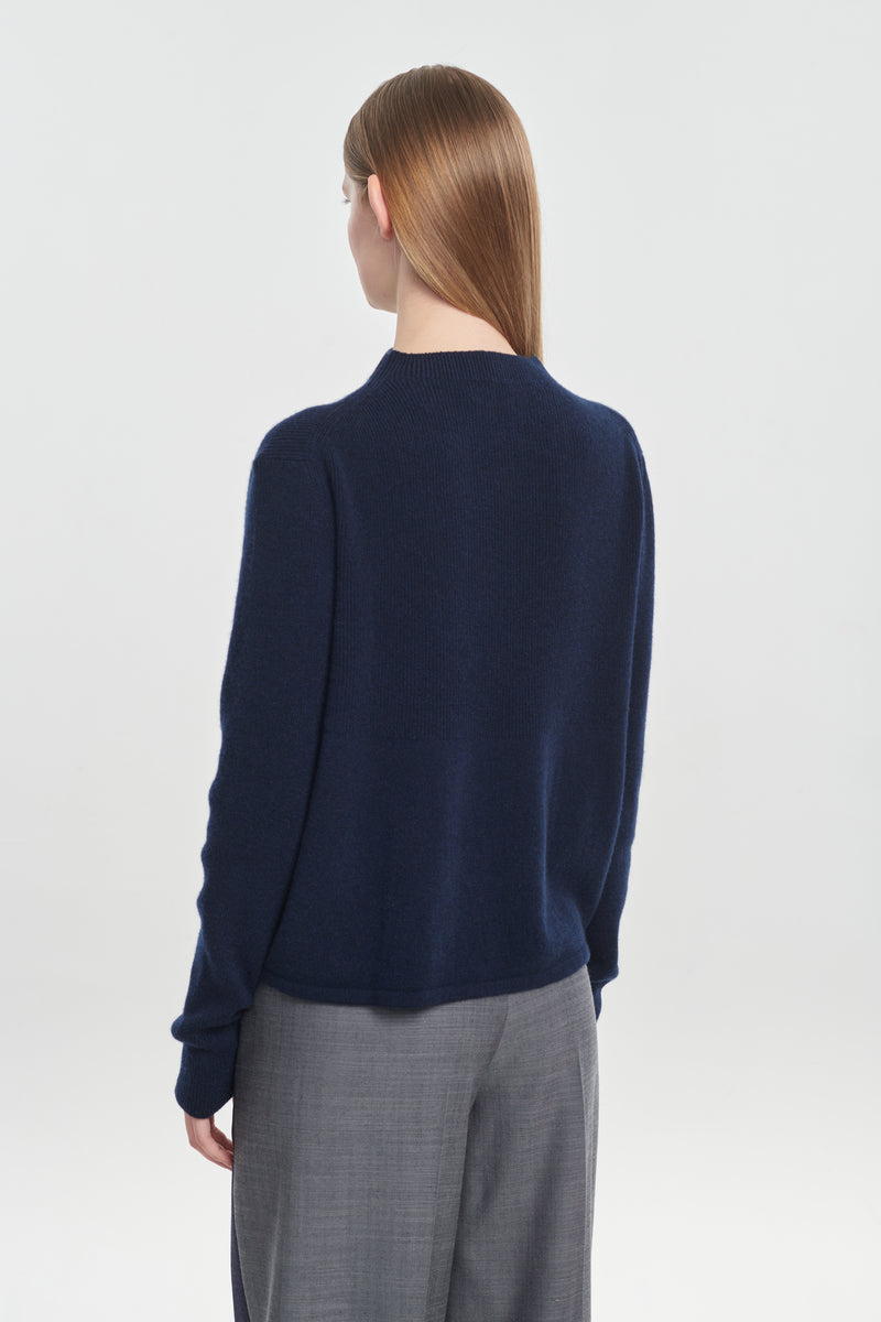 Midnight navy premium cashmere pullover