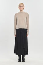 Beige premium cashmere pullover