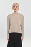 Beige premium cashmere pullover