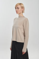 Beige premium cashmere pullover