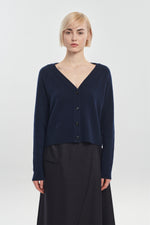 Midnight navy premium cashmere cardigan