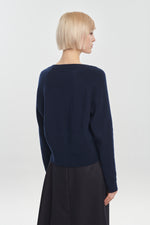 Midnight navy premium cashmere cardigan