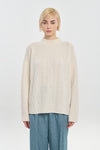 Light ivory extra fine merino chunky sweater