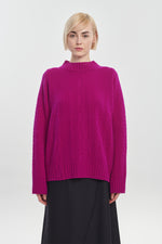 Magenta extra fine merino chunky sweater