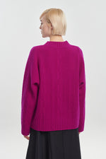 Magenta extra fine merino chunky sweater