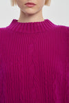 Magenta extra fine merino chunky sweater