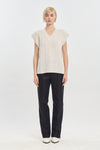 Light ivory extra fine merino vest