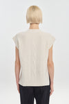 Light ivory extra fine merino vest