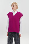 Magenta extra fine merino vest