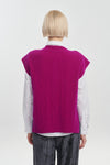 Magenta extra fine merino vest