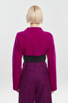 Magenta extra fine merino crop top