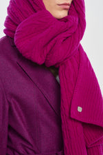 Magenta extra fine merino scarf