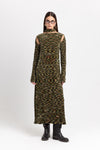 Green mix dress with cutouts