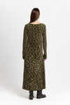 Green mix dress with cutouts