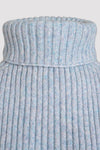 Cloud blue merino blend unisex chunky neck warmer