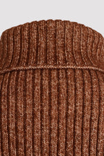 Toffee brown merino blend unisex chunky neck warmer