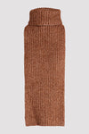 Toffee brown merino blend unisex chunky neck warmer