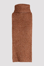 Toffee brown merino blend unisex chunky neck warmer