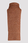 Toffee brown merino blend unisex chunky neck warmer
