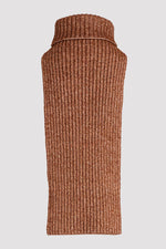 Toffee brown merino blend unisex chunky neck warmer