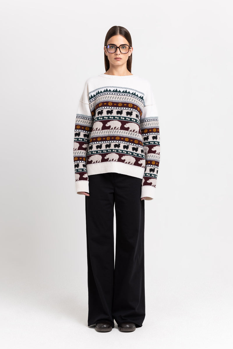 Black solid jersey wide-leg pants