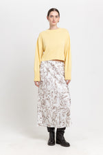 Daffodil yellow cashmere cropped pullover