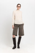 Pearl with grey dawn cashmere lightweight turtleneck
