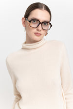 Pearl with grey dawn cashmere lightweight turtleneck