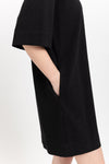 Black with grey stripes bistretch dress