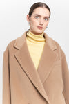 Camel plush superfine wool relaxed short coat