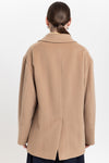 Camel plush superfine wool relaxed short coat