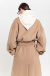 Pearl white & grey dawn cashmere triangle scarf