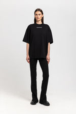 Black cotton ''BLURRED LOGO'' oversized t-shirt