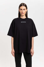 Black cotton ''BLURRED LOGO'' oversized t-shirt