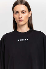 Black cotton ''BLURRED LOGO'' oversized t-shirt