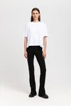'LOGO SLEEVE' White cotton boxy fit t-shirt