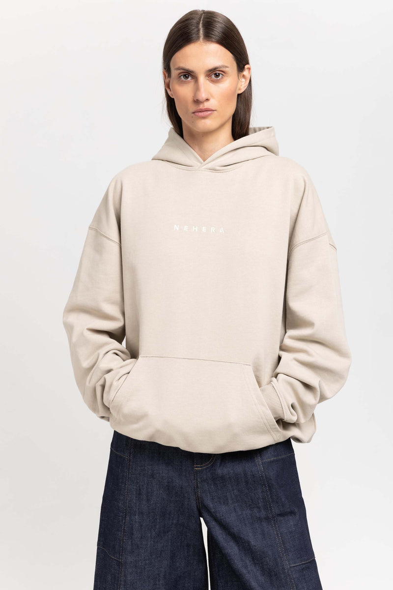 Desert dust cotton ''HEART'' hoodie