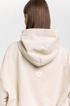 Desert dust cotton ''HEART'' hoodie