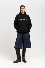 Black cotton ''BLURRED LOGO'' hoodie
