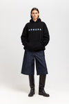 Black cotton ''BLURRED LOGO'' hoodie