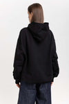 Black cotton ''BLURRED LOGO'' hoodie