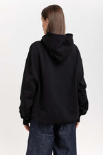 Black cotton ''BLURRED LOGO'' hoodie