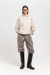 Desert dust cotton ''BLURRED LOGO'' hoodie