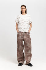 GONOE Brown linen unisex pants