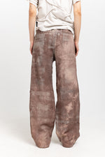 GONOE Brown linen unisex pants