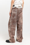 GONOE Brown linen unisex pants