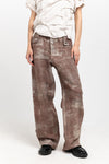 GONOE Brown linen unisex pants