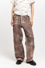 GONOE Brown linen unisex pants